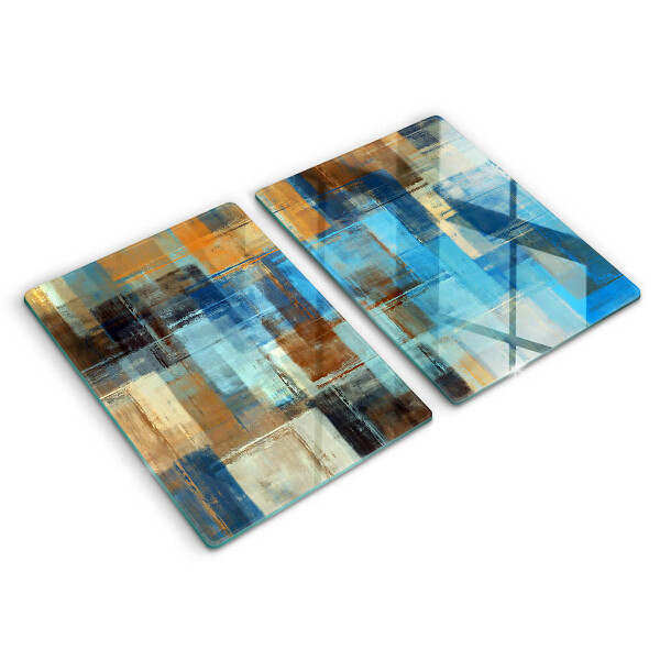 Glass chopping board Painted background