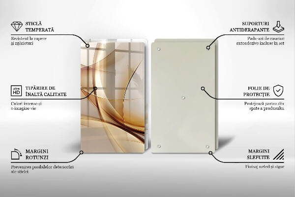 Glass chopping board Abstraction shapes