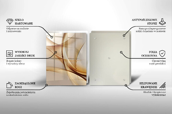 Glass chopping board Abstraction shapes