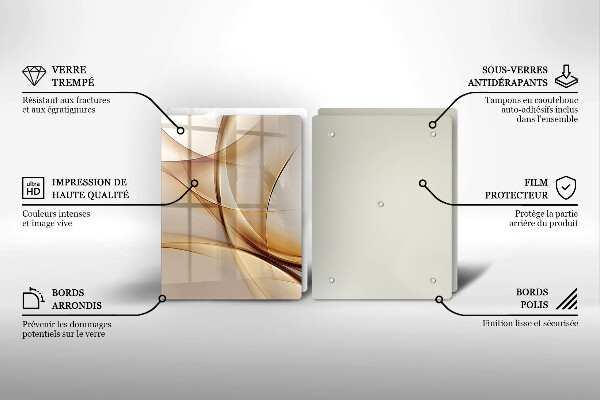 Glass chopping board Abstraction shapes