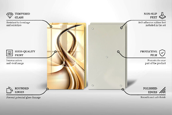 Glass chopping board Abstraction of smoke