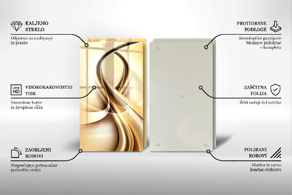 Glass chopping board Abstraction of smoke