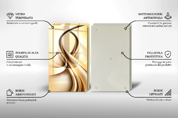 Glass chopping board Abstraction of smoke