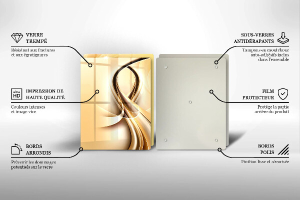 Glass chopping board Abstraction of smoke