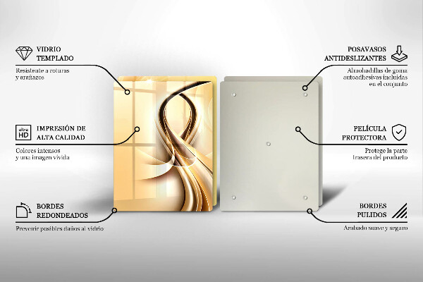 Glass chopping board Abstraction of smoke