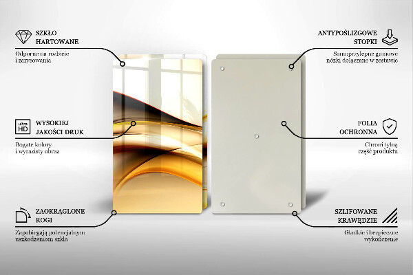 Glass chopping board Abstraction smoke lines