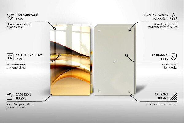Glass chopping board Abstraction smoke lines