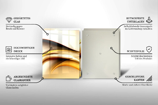 Glass chopping board Abstraction smoke lines