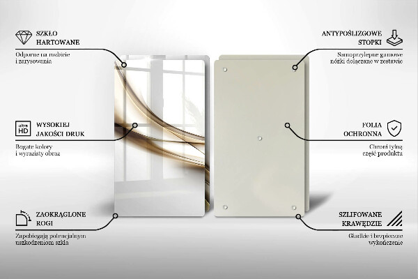 Glass chopping board Mild abstraction lines