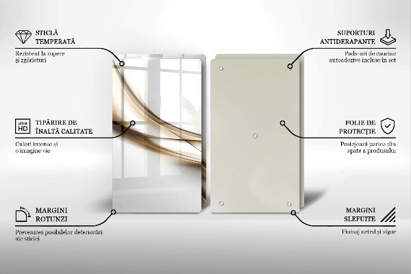 Glass chopping board Mild abstraction lines