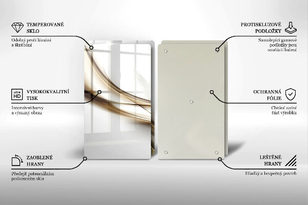 Glass chopping board Mild abstraction lines