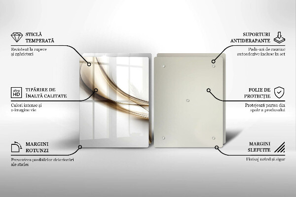 Glass chopping board Mild abstraction lines