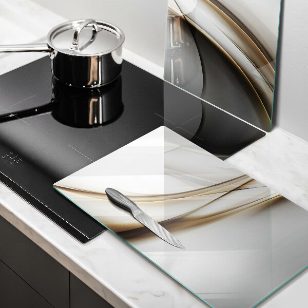 Glass chopping board Mild abstraction lines