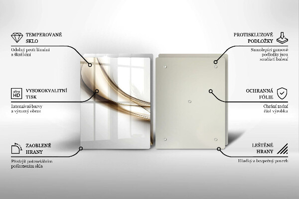 Glass chopping board Mild abstraction lines