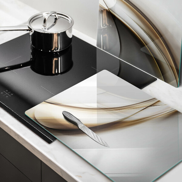 Glass chopping board Mild abstraction lines