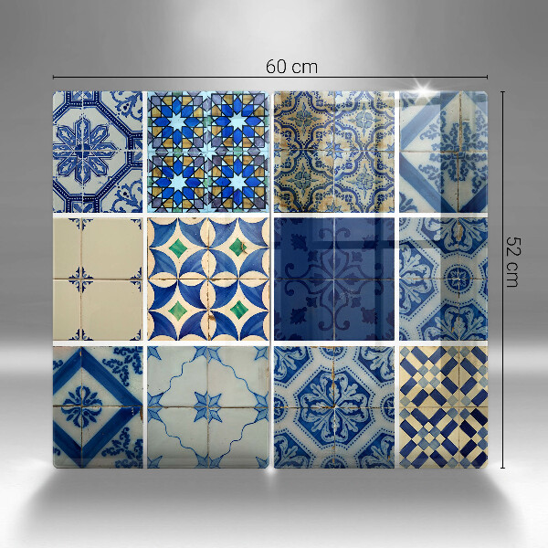 Glass chopping board Decorative tiles