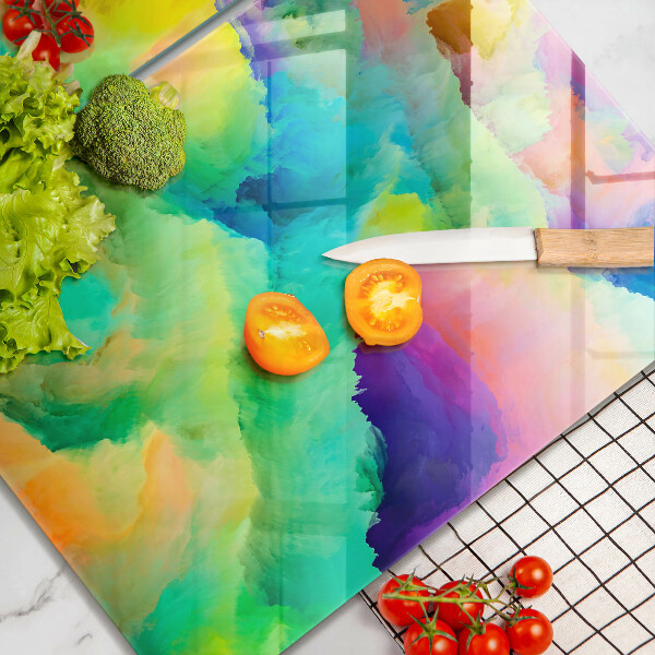 Glass chopping board Colorful abstraction