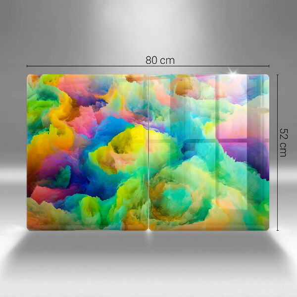 Glass chopping board Colorful abstraction