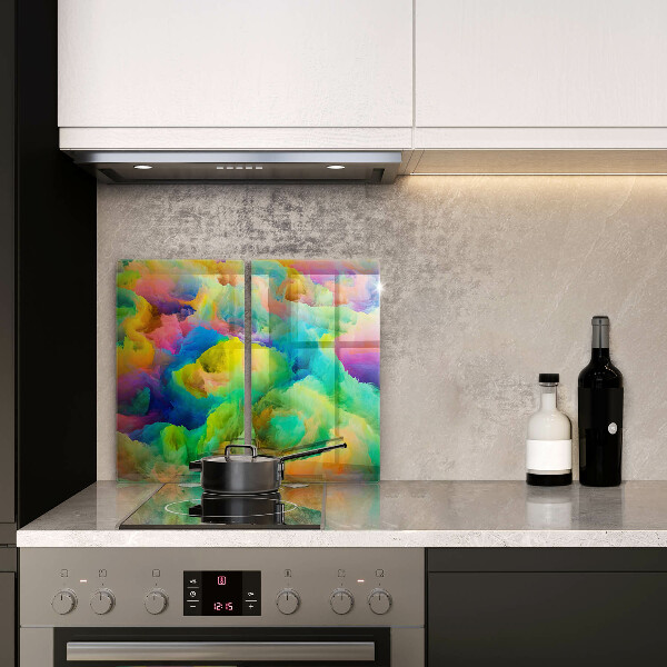 Glass chopping board Colorful abstraction