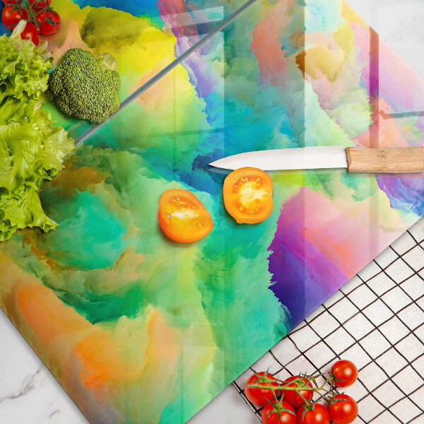 Glass chopping board Colorful abstraction