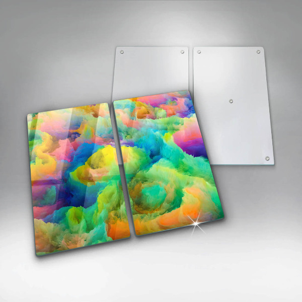Glass chopping board Colorful abstraction
