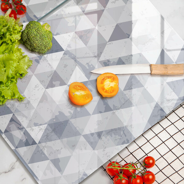 Glass chopping board Triangle pattern