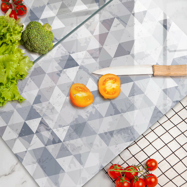 Glass chopping board Triangle pattern