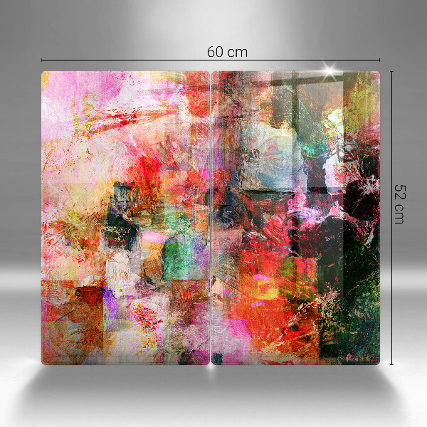 Glass chopping board Paint abstraction
