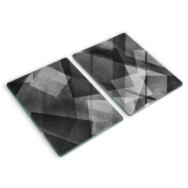 Glass chopping board Geometric abstraction