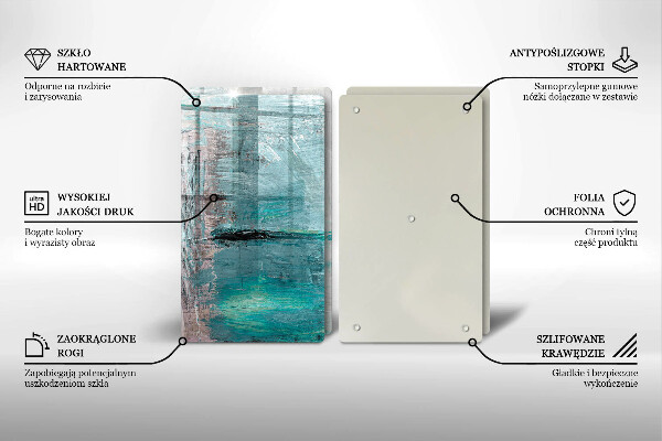 Glass chopping board Background paint abstraction