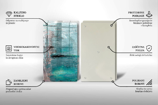 Glass chopping board Background paint abstraction