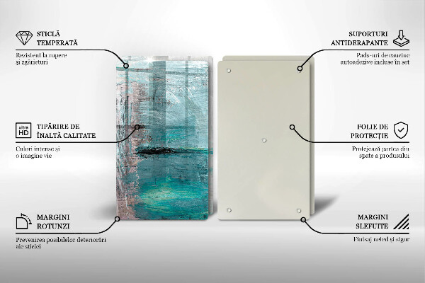 Glass chopping board Background paint abstraction