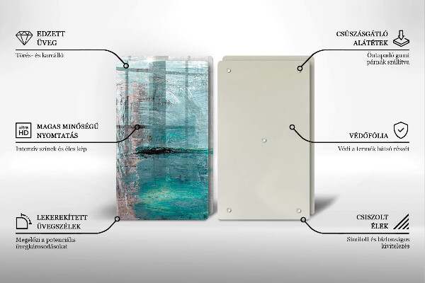 Glass chopping board Background paint abstraction