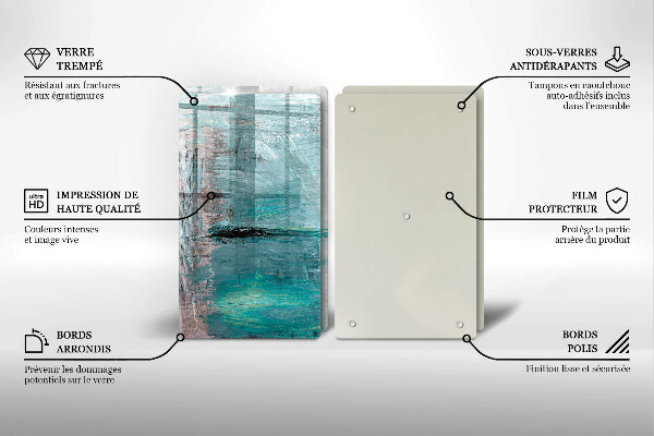 Glass chopping board Background paint abstraction