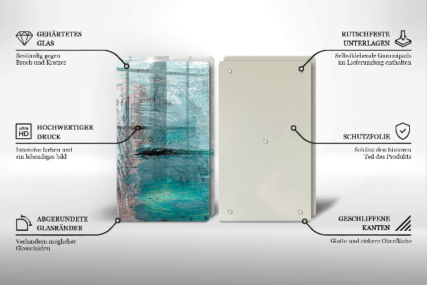 Glass chopping board Background paint abstraction