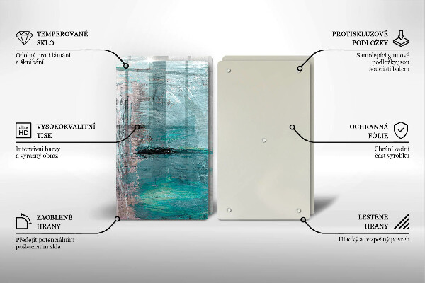 Glass chopping board Background paint abstraction