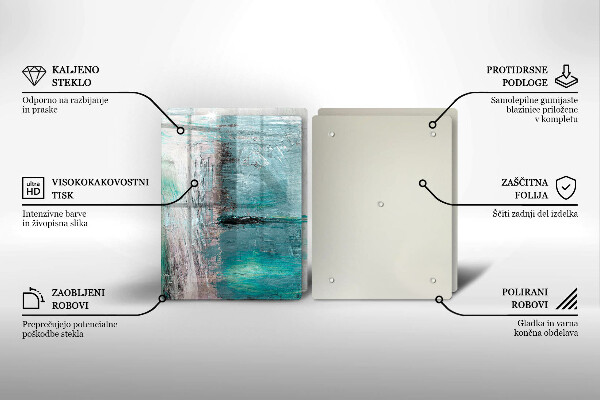 Glass chopping board Background paint abstraction