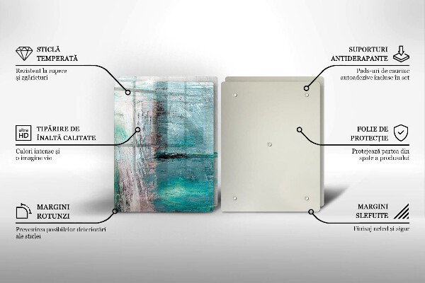 Glass chopping board Background paint abstraction