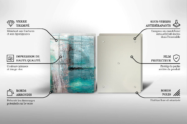 Glass chopping board Background paint abstraction