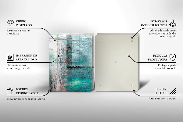 Glass chopping board Background paint abstraction