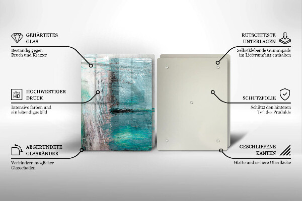 Glass chopping board Background paint abstraction