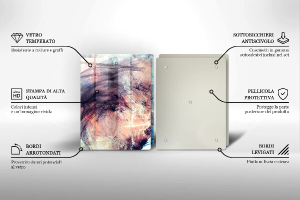 Glass chopping board Painted abstraction