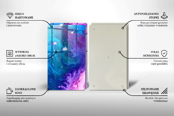 Glass chopping board Abstraction ink