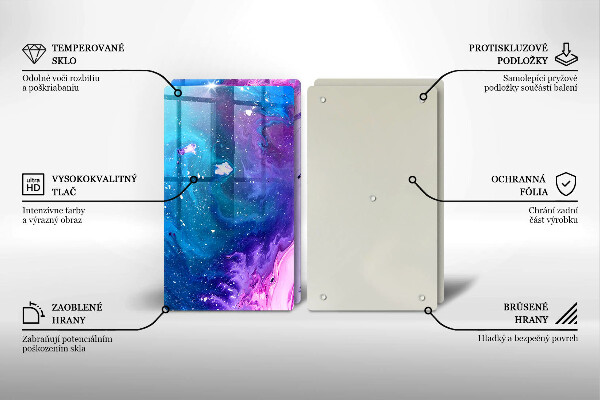 Glass chopping board Abstraction ink