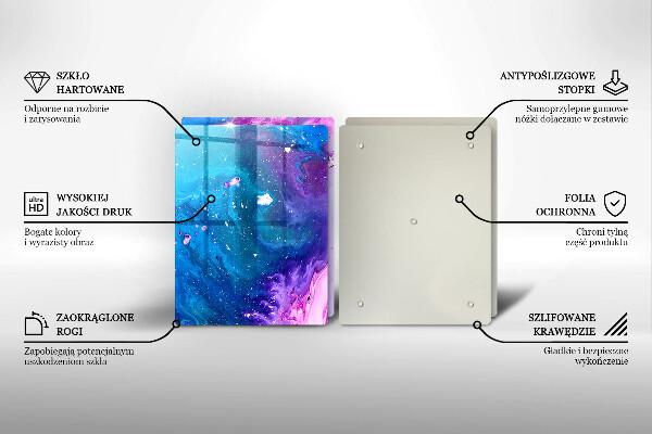 Glass chopping board Abstraction ink