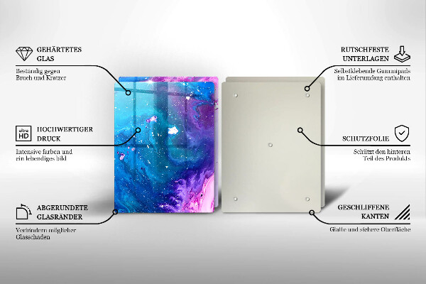 Glass chopping board Abstraction ink