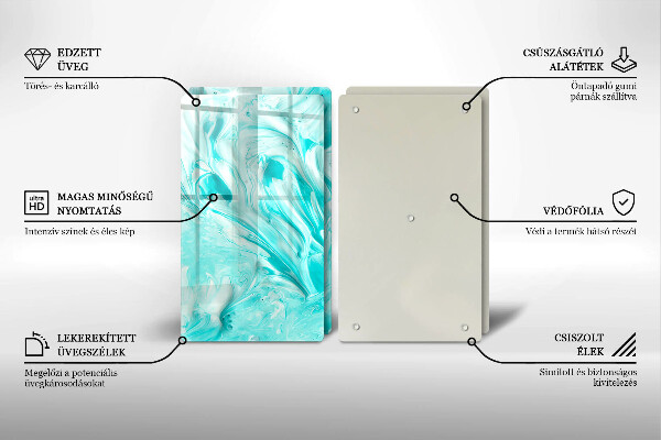 Glass chopping board Paints abstraction
