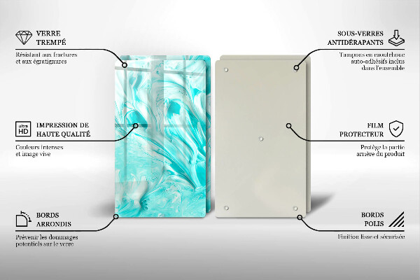 Glass chopping board Paints abstraction