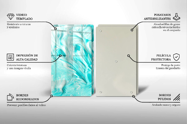 Glass chopping board Paints abstraction
