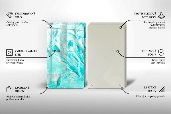 Glass chopping board Paints abstraction